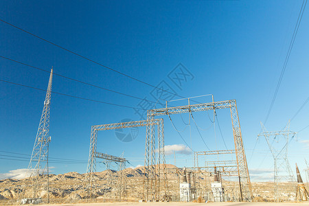 电力线电力美国输电塔输电塔电力线背景图片