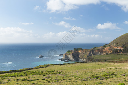 自然景观美丽的观点,大海岸加利福尼亚加州大海岸的美丽景色图片