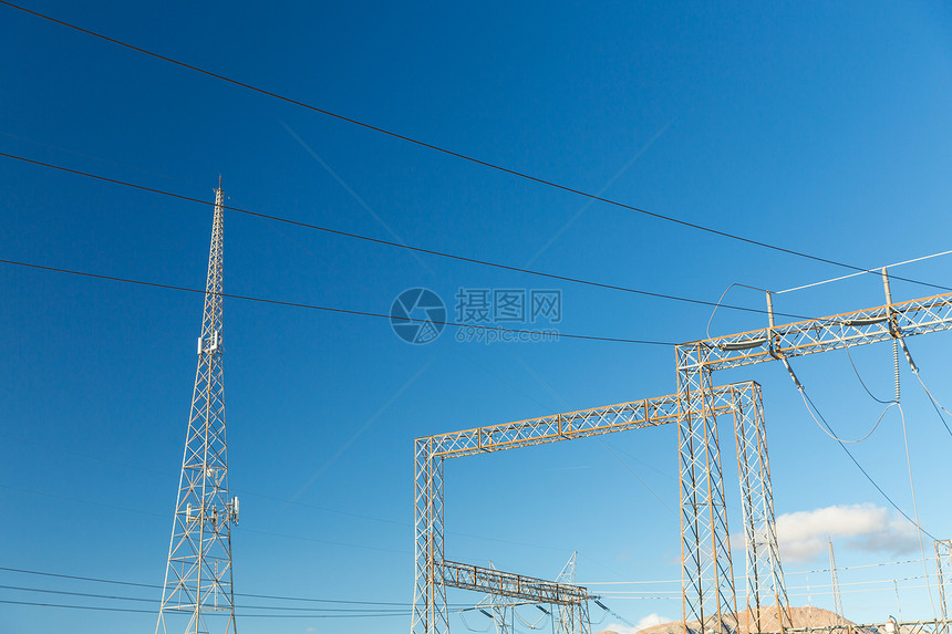电力线电力美国输电塔输电塔电力线图片