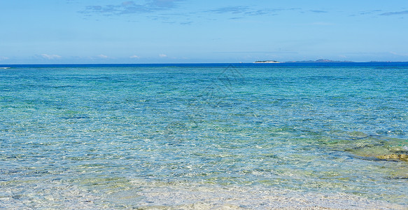 斐济群岛外的绿松石海水高清图片