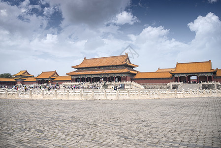 紫禁城世界上最大的宫殿建筑群位于中国北京的中心图片