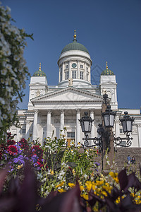 芬兰赫尔辛基老城的卢瑟兰大教堂高清图片