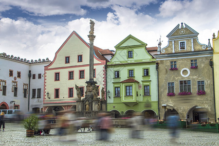 弗拉塔瓦塞斯基克鲁洛夫捷克共国南部波西米亚地区的城市位于伏尔塔瓦河上宣布为联合国教科文世界遗产背景