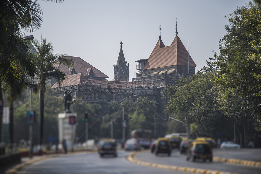 印度孟买市的街道市中心图片