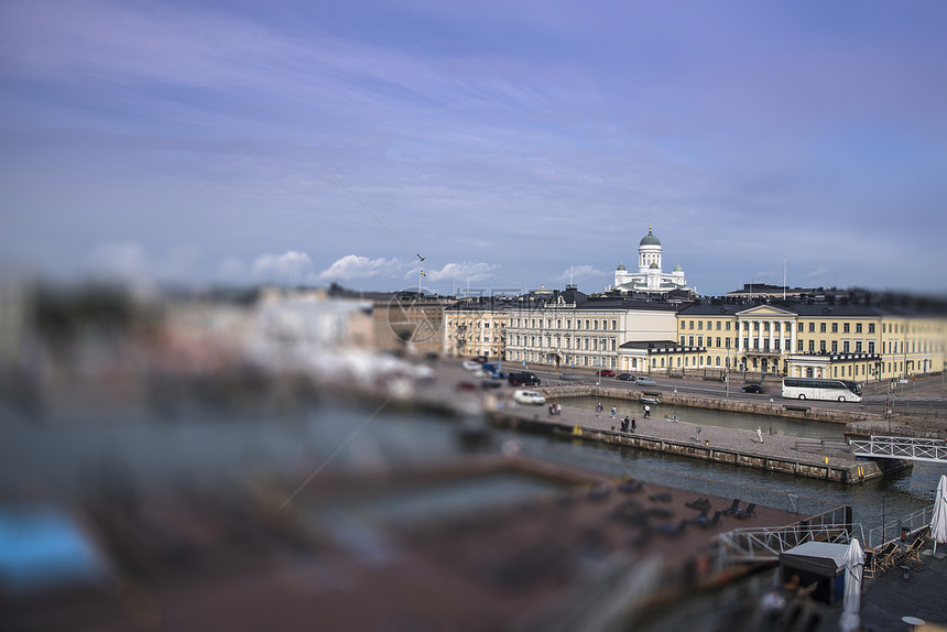 赫尔辛基市历史中心的船只堤坝芬兰图片