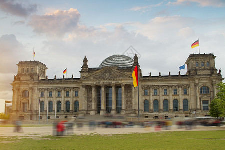 德国柏林联邦议院Bundestag大楼的立图图片