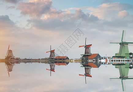 阿姆斯特丹附近的Zaanse偶然村荷兰高清图片