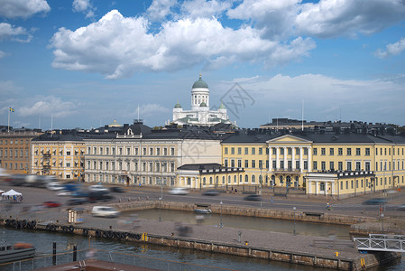 参议院广场赫尔辛基中心的克鲁努哈卡区,参观卡的城市高清图片