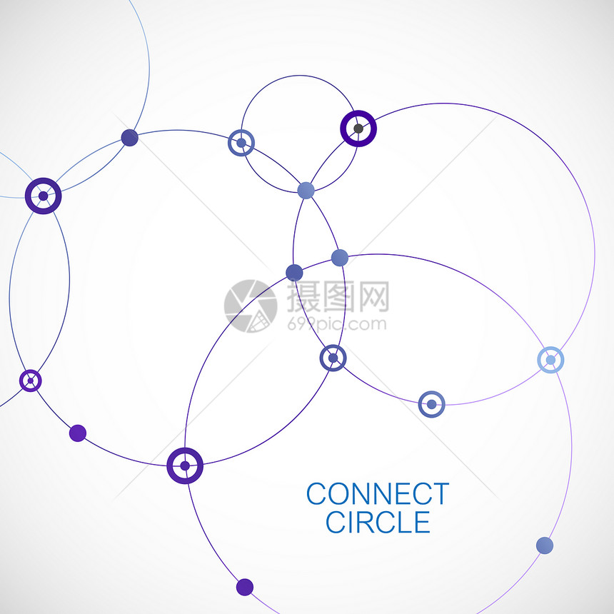 带圆圈点的抽象背景连接技术向量用圆圈点抽象背景连接技术向量图片