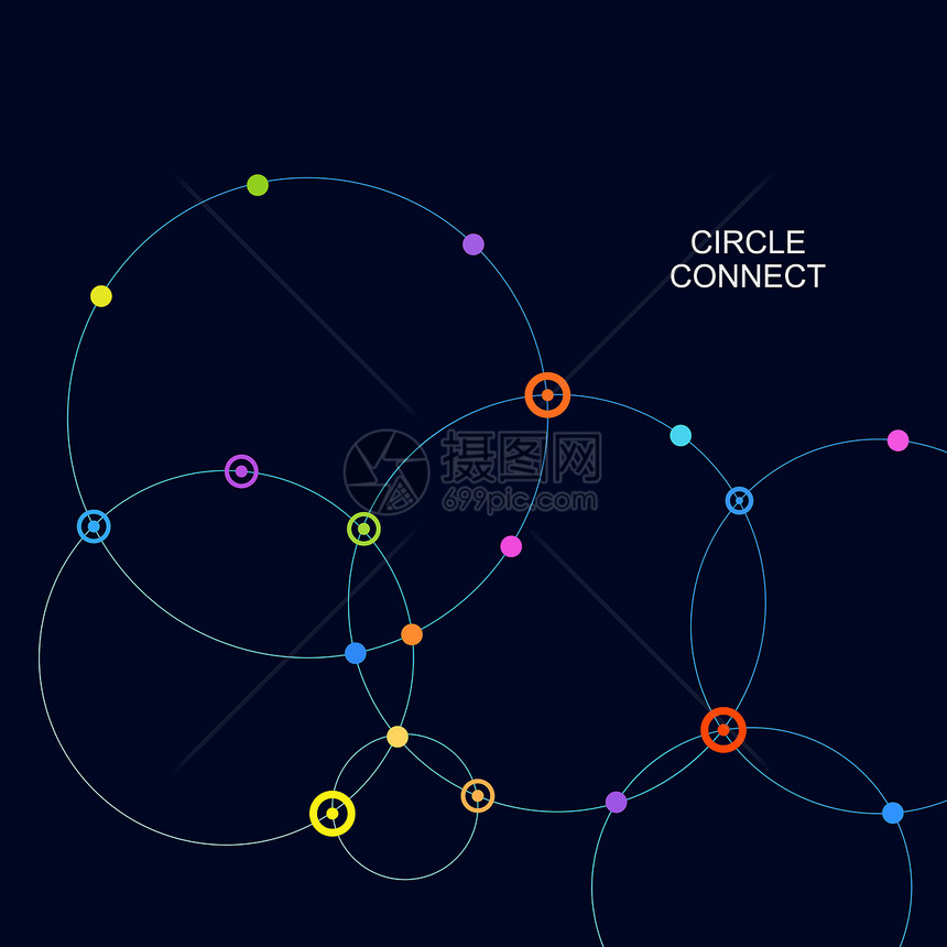 网络模板连接圈的数字背景网络模板数字背景与连接圈图片