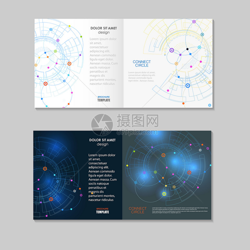 带点线的矢量抽象技术小册子带点线的矢量抽象技术小册子图片