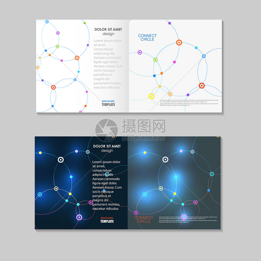 带点线的矢量抽象技术小册子带点线的矢量抽象技术小册子图片