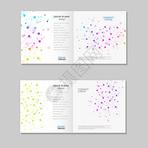带抽象连接背景的小册子带抽象连接背景的小册子图片