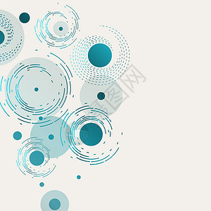 抽象蓝色弧线矢量抽象的现代技术背景,未来主义的线条圆圈结构元素抽象现代技术未来主义背景