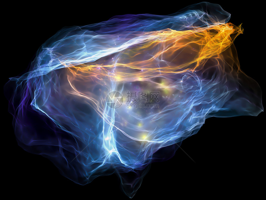 主观神经元序列抽象形状颜色元素思想虚拟现实技术科学等方的相互作用图片