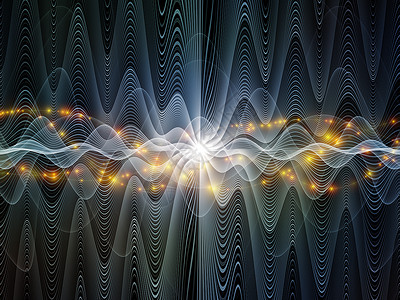 光波系列以科学现代技术为的光曲线正弦波抽象背景图片