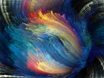 油漆漩涡系列由数字色彩条纹成的艺术抽象艺术创意上背景图片