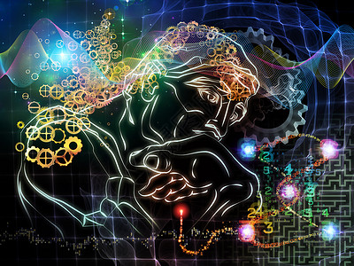 内部颜色系列男头部的成数学逻辑科学教育技术学科的技术要素图片