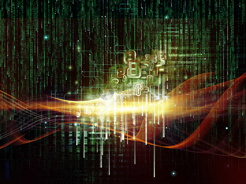 逻辑系列的光数字灯光元素的背景,思维逻辑计算机未来技术图片