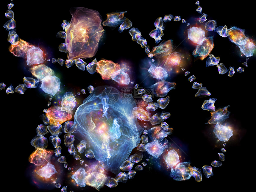 火星女孩系列的珠宝由五颜六色的机形式灯光成,珠宝美艺术科学魔法想象力图片