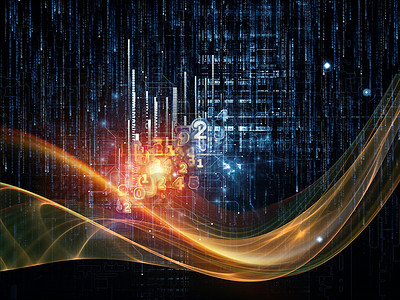 逻辑系列的光数字灯光元素的成,适合思维逻辑计算机未来技术项目的背景图片
