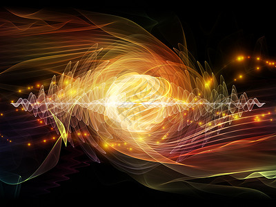 原子系列光分形元素量子力学粒子物理能量问题上的相互作用背景图片