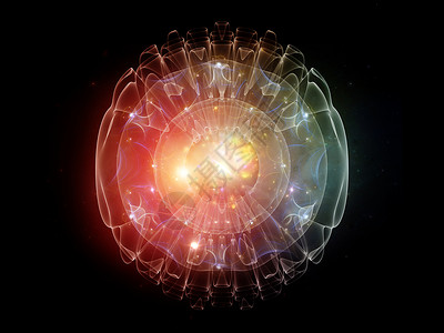 原子系列光分形元素量子力学粒子物理能量问题上的相互作用图片
