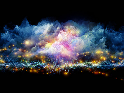 由分形泡沫抽象灯成的云成的背景,适用于艺术灵绘画音乐视觉效果创意技术背景图片