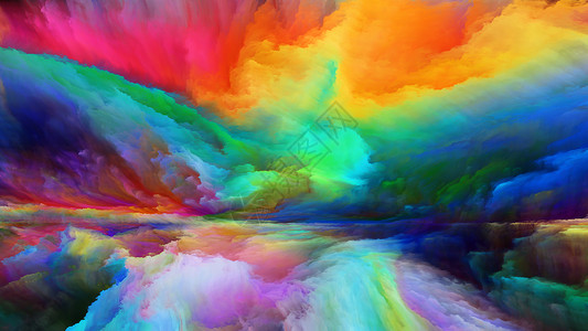 内心世界系列数字色彩的构成涉及宇宙自然创造力想象力背景图片