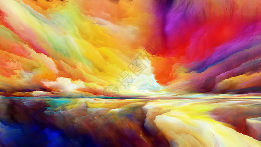 内心世界系列以宇宙自然创造力想象力为的数字色彩抽象背景图片