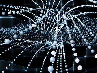 技术系列的几何技术分形结构的抽象背景,用于科学信息技术教育项目图片