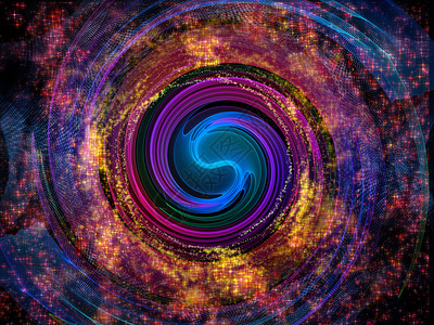 波函数序列声音均衡器音乐谱量子概率项目的彩色正弦振动光分形元素的成图片