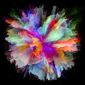 色彩情感系列视觉上吸引力的背景,由颜色爆发飞溅爆炸,作品的想象力,创意艺术图片