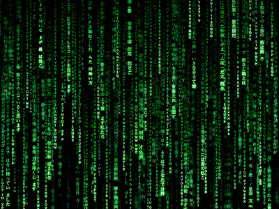 流动效果的绿色代码符号计算机科学编程图片