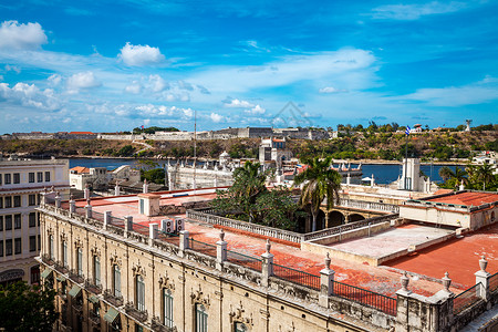 维耶尔古巴哈瓦那老城的照片背景