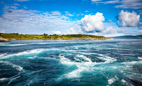 诺德兰,挪威的盐田漩涡背景图片