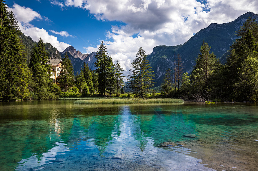 多比亚科湖白云岩,美丽的自然意大利自然景观阿尔卑斯山图片
