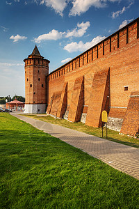 俄罗斯克林姆林宫的防御墙塔图片