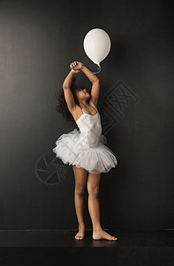 黑色的气球漂亮的小芭蕾舞芭蕾舞背景