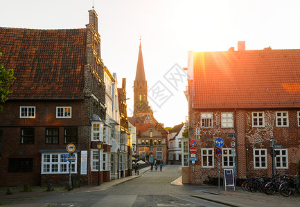 德国卢恩堡的景色德国卢恩堡的街景图片