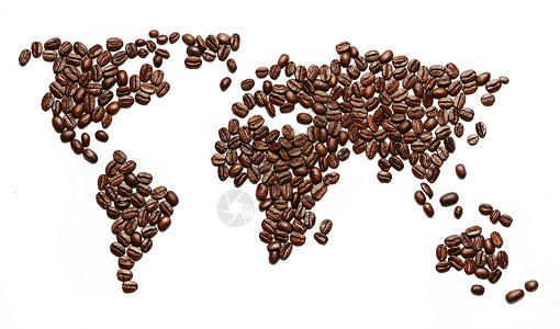烤咖啡豆制成的世界,世界各地的人们都喝咖啡图片