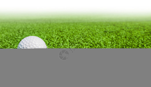 绿色草地上的高尔夫球高尔夫球场绿草地上高尔夫球的特写镜头与白色的图片