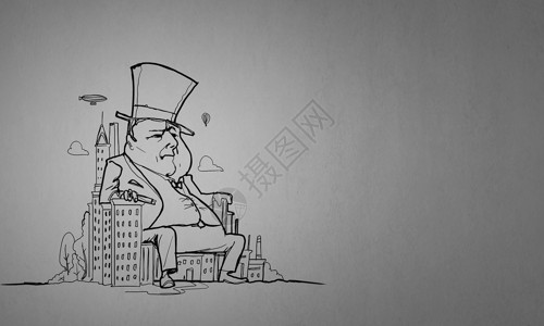 银行卡通卡通趣的人白色背景上趣的银行家的漫画背景