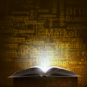 商业教育理念打开书籍商业领导词图片