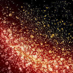金色爆炸光效红色抽象光背景红色Bokeh抽象光背景插图背景