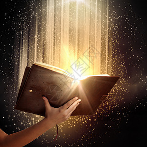 魔法学校魔法书人类用魔法灯着魔法书背景
