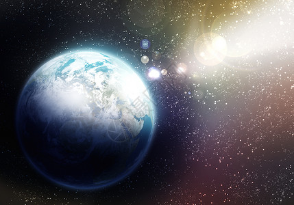 行星卫星地球行星的彩色图像这幅图像的元素由美国宇航局提供的背景图片