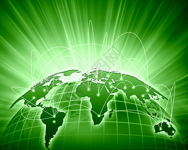 地球仪的绿色图像绿色生动的地球仪形象全球化背景图片