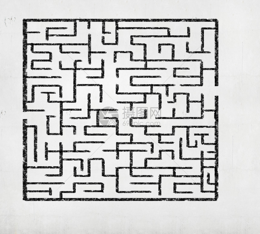 抽象迷宫白色背景下绘制抽象迷宫找解决办法图片