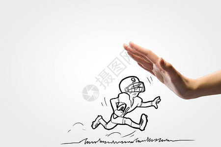 棒球运动员近距离的人的手漫画的跑步棒球运动员背景图片